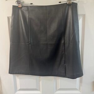 LOFT Sleek Black Mini Skirt